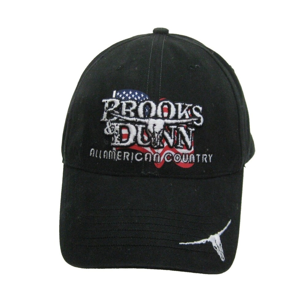 Brooks & Dunn Vintage Mens Black Baseball Cap Hat American Country Music Band